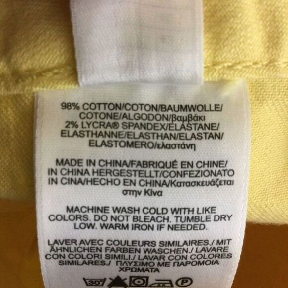 Brooks Brothers Womens Cotton A-Line Skirt with Cargo Pockets Yellow Size 6 NWT - Picture 10 of 10